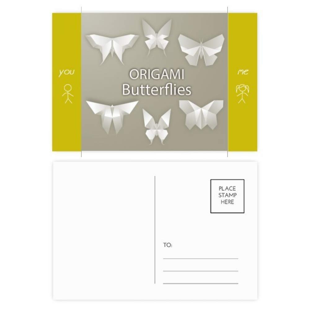 Jeu de 20 cartes postales abstraites papillon multicolore - 4