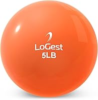 Vista 3 de Logest Par de pelotas de ejercicio de tonificación ponderada, bola medicinal de forma redonda, 1 libra, 2 libras, 3 libras, 4 libras, 5 libras, 6