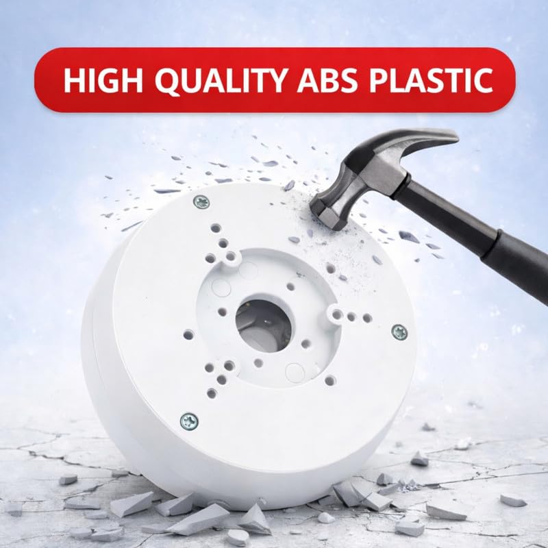 4 Pack PFA130-E Security Camera Junction Box (ABS) for Indoor & Outdoor Surveillance Camera - Security Camera Mount Bracket Waterproof Universal Camera Mount for Dome, Turret & Bullet Cameras (White)