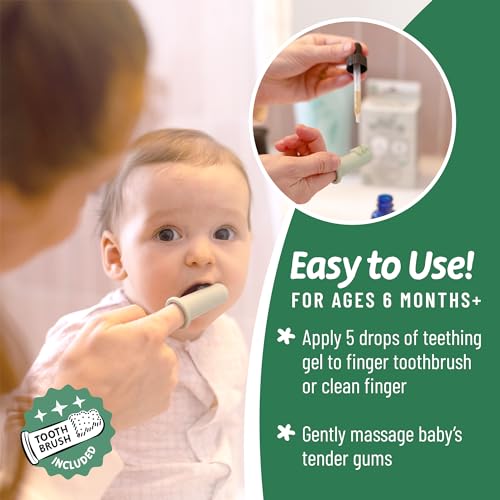 legendairy milk organic teething drops - baby teething relief drops clove and chamomile - ideal for babies and toddlers - sugar free 120 servings