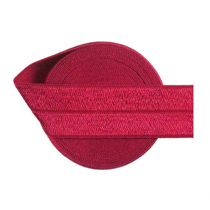 Rouleau de 50 yards de ruban élastique en satin et élasthanne brillant et solide de 2,5 cm (1 pouce) de 25 mm, pour cheveux, robe, couture, blanc, 50 yards