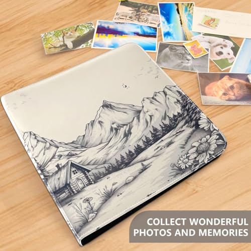 Álbum de fotos adhesivo DIY con diseño de campo, 3 anillos, 40 páginas, 8x10 pulgadas para recuerdos miniatura 5