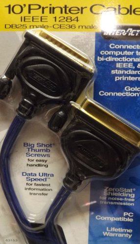Recoton 63153 PC Accessories Gold IEEE 1284 Printer Cable (10 feet)
