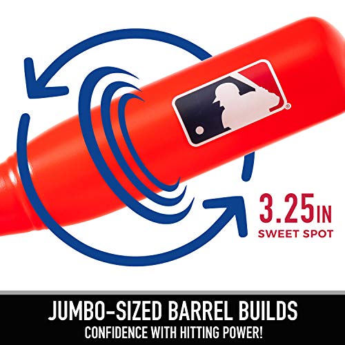 Franklin Sports MLB Kids Jumbo Plastic Bat - Red - Backyard Baseball - image 3