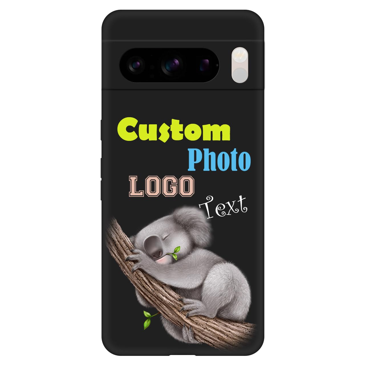 Personalized for Google Pixel 8 Pro Case, Custom Silicone Phone Case with Photo Logo Name Monogram, Soft Flexible TPU Anti-Scratch Microfiber Lining,
