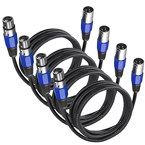 Image of MAD OWL 4 Packs 3 Pin XLR Connector Cannon XLR DMX Cable Connectors XLR Female Male Adapter, XLR Panel Mount Connector XLR Microphone Cable Connector, Cannon Plug for Stage Light DMX Signal Wire