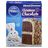 Pillsbury Moist Supreme German Chocolate Flavored Premium Cake Mix, 15.25-Ounce (Pack of 12)