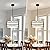 Corlaceling 16" Black Drum Pendant Lighting Kitchen Island 3-Light Modern Farmhouse Chandelier with White Fabric Shade Rustic Hanging Light Fixtures for Dining Room Hallway Bedroom Foyer