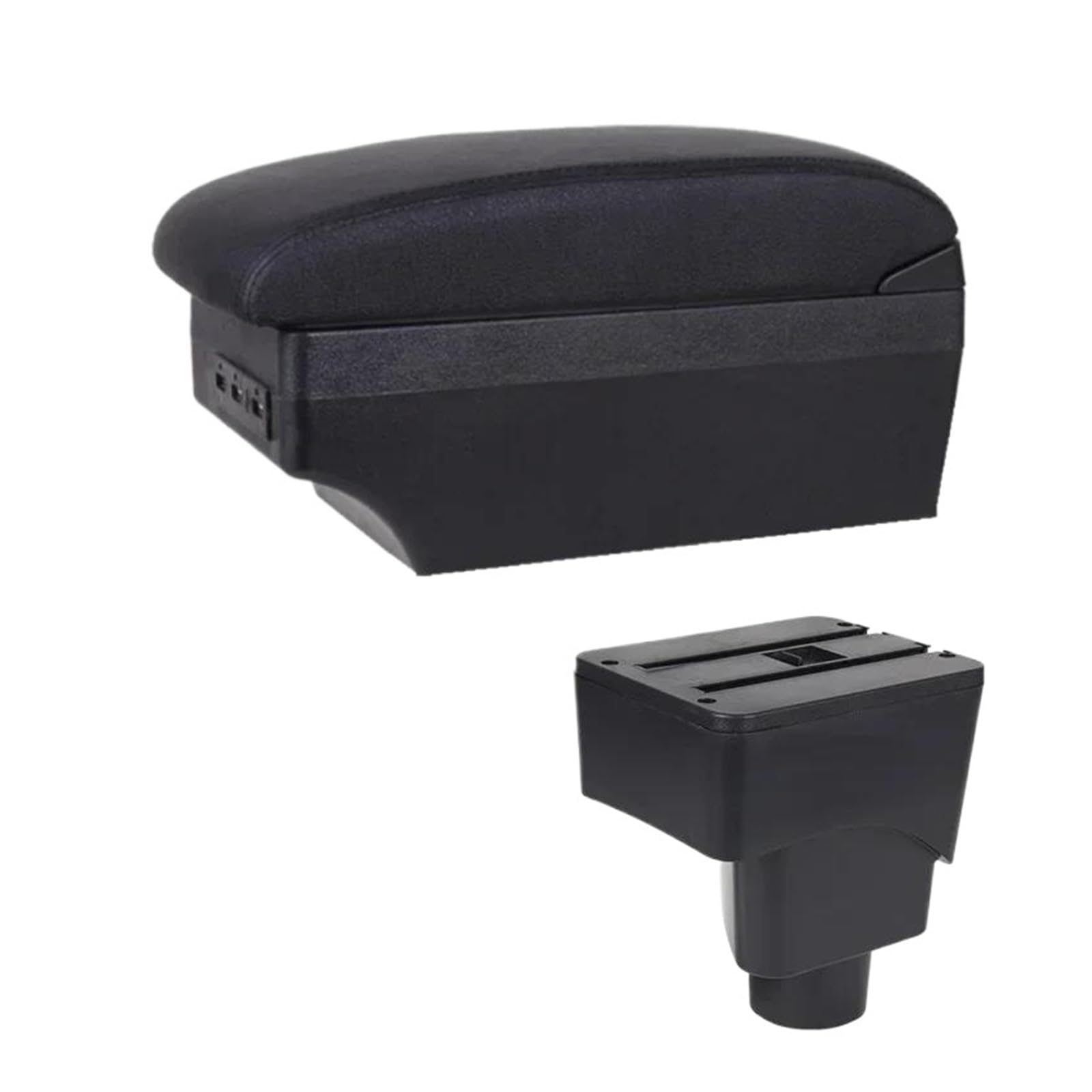REOKIP Car Armrest Storage Box For Ford For Ecosport 2013 2014 2015 2016 2017 Car Arm Rest Box(E1 Black Line)