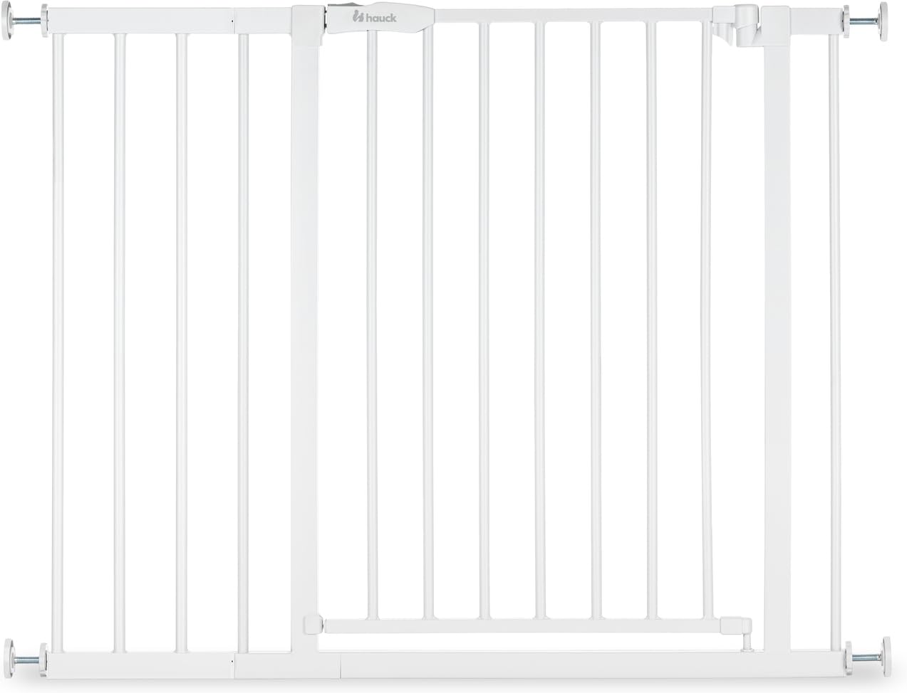 Hauck Open N Stop 2 Barrera Seguridad Niños Escalera para Anchos de 96-101 cm | Puerta Bebé sin Taladrar - Apta como Vallas para Perros - Cierre Manual - para Interior - Blanco
