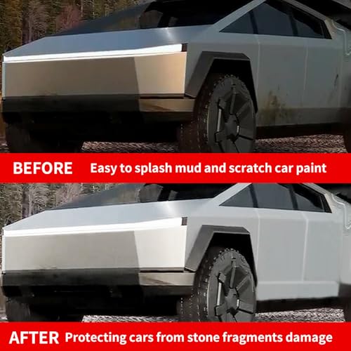 Image of Mud Flaps Splash Guards for 2023 2024 Tesla Cybertruck Pickup Splash Fender Accessories OEM Style PP+TPO Material,No Need to Drill Holes 4PCS