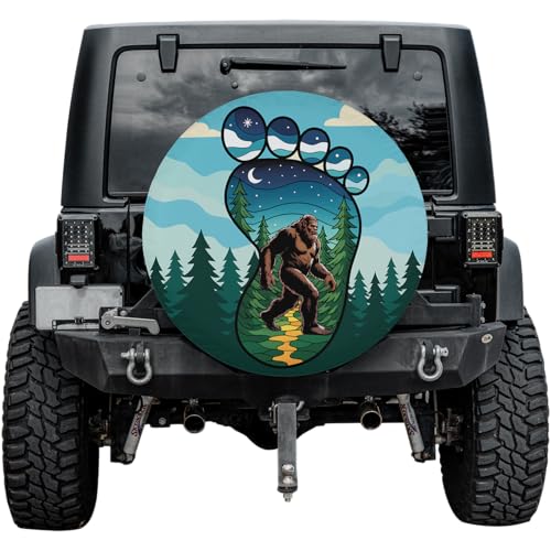 ThangPham Shop Bigfoot Walking Spare Tire Cover with/Without Backup Camera Hole – Bigfoot Theme for Lovers
