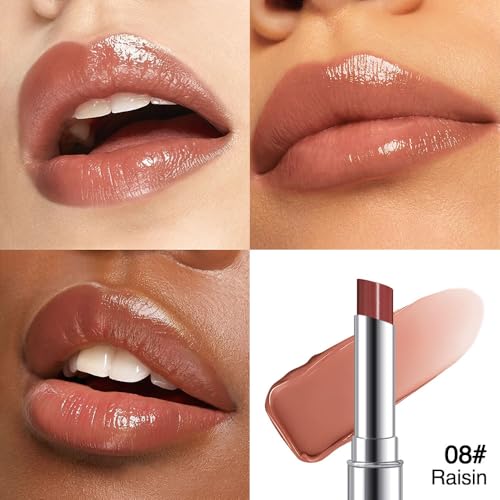 Image of Raisin Nude Honey Tinted Lip Balm for Women, Hydrating Lip Oil Stick Lip Gloss Lipstick for Mature Skin, Sheer Lightweight Moisturizing Lip Tint Balm with Natural Shine, Vegan & Cruelty-Free