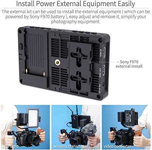 Feelworld F5 Pro V4 +Np-F970 Battery+ Charger+Carry Case 6 Inch Touch Screen Dslr Camera Field Monitor With 3D Lut F970 External Kit Install For Power Wireless Transmission Ips Fhd 1920X1080 4K Hdmi #TOP7