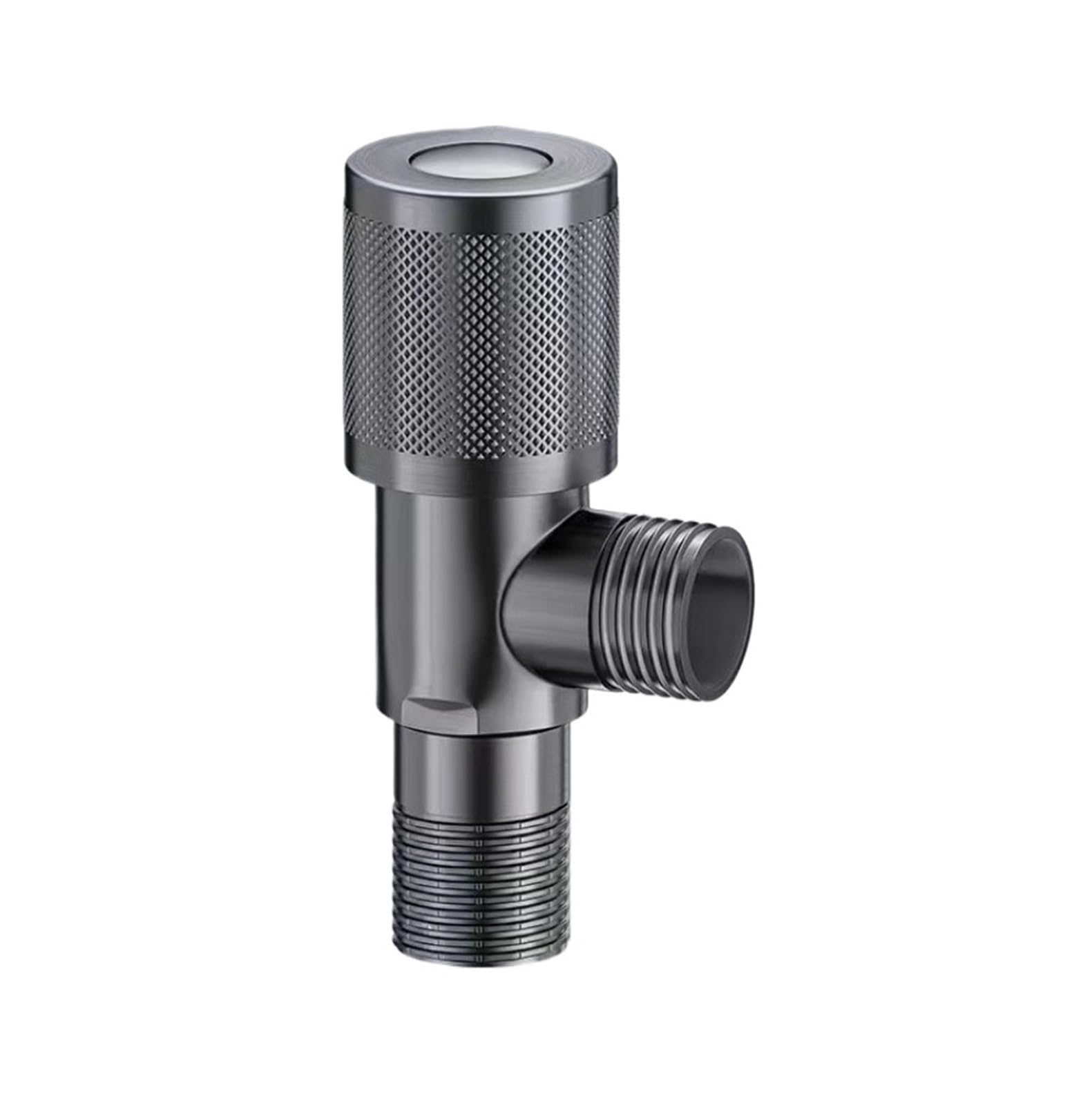 tap Angle Valve, 1 Pack Stainless Steel Angle Valve Gun Gray Hot and Cold Water Toilet Switch Heater Triangle Thread(D)