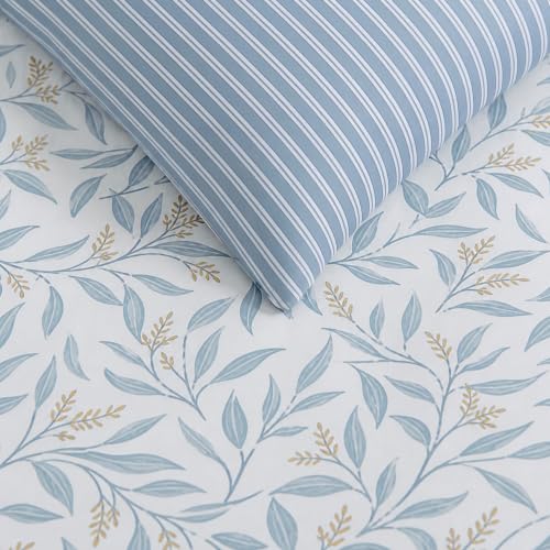 Image of Monbix Full Size Comforter Sets - 7 Pieces Floral Reversible Bed in a Bag