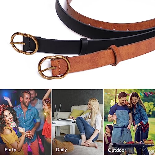 Womens Belt Casual Fashion Leopard Ladies Waist Belt brown Adjustable Black Skinny Belts for Jeans Pants Dress4