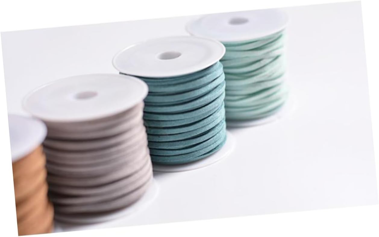 STOBOK 8pcs Artificial Suede Cord Roll String Rope for Jewelry Making Macrame Double Sided Strap and Banderole
