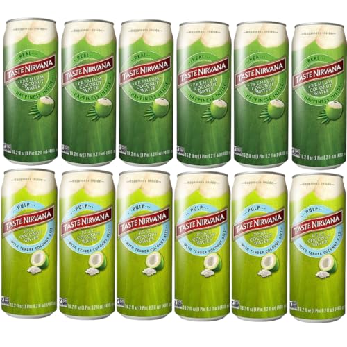 Taste Nirvana Coconut Water Variety Pack &ndash; 12 Pack (6 Coco
