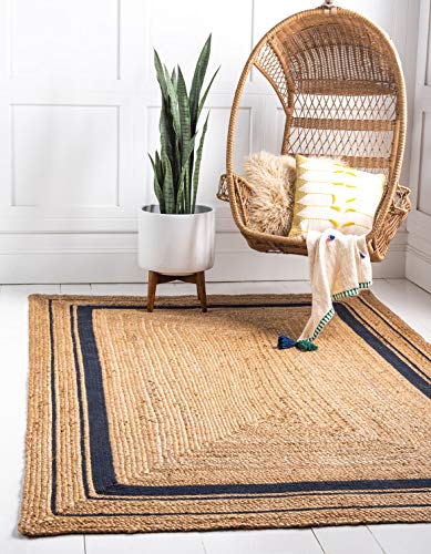Unique Loom Braided Jute Coastal Area Rug (8x10)