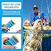 Qirvaten 12-Slot Fishing Line Storage Holder | Spooler Winder & Hook/Leader Keeper with Rigging Spools - Organizes Snells, Rigs & Fishing Spools(Blue)