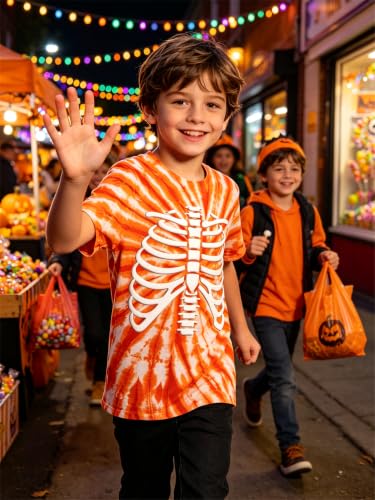 Image of Boys Tie Dye Shirt Size 4-14 Hippies Senior Rainbow Tees T Shirts for Kids