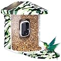 Luvan Bird Feeder with Camera, 1080 HD AI Identify Bird Species, Smart Solar-Powered Bird Feeder, Auto Capture Bird& Motion Detection for Watching, Camera Bird Feeders Present for Bird Lovers