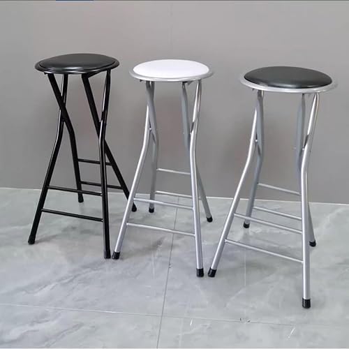 Miniatura 4 de Taburete de bar plegable, taburete alto portátil acolchado de 2428 pulgadas, taburete de bar sin respaldo con capacidad de 225 libras para cocina,