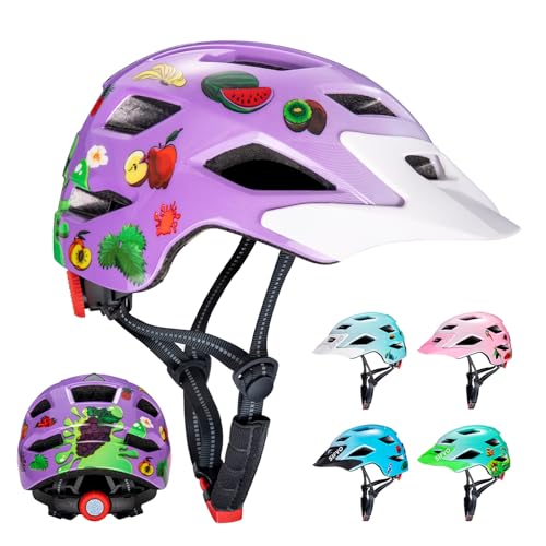 Kids Helmet, SIFVO Kids Bike Helmet Boys and Girls Bike Helmets with Cool Visor Helmet for Kid 5-14, Kid Bike Helmets Youth Bike Helmet Adjustable & Lightweight 50-57cm