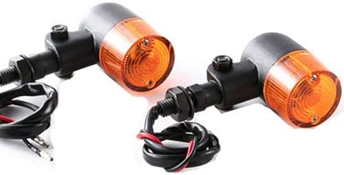 Luces intermitentes universales para motocicleta, indicadores Cruiser Chopper Old School Bobber Touring Scooter Offroad Cafe Racer (negro)