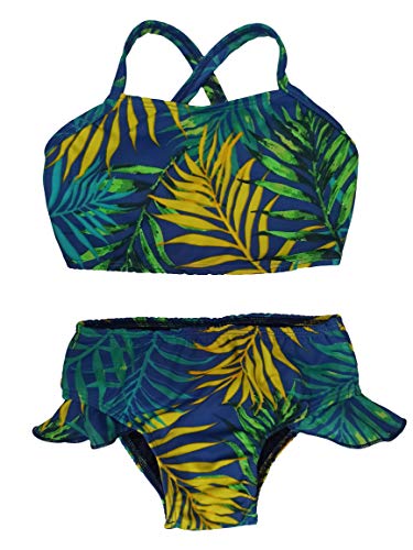 Biquíni infantil azul estampado 0 a 16 anos (2)