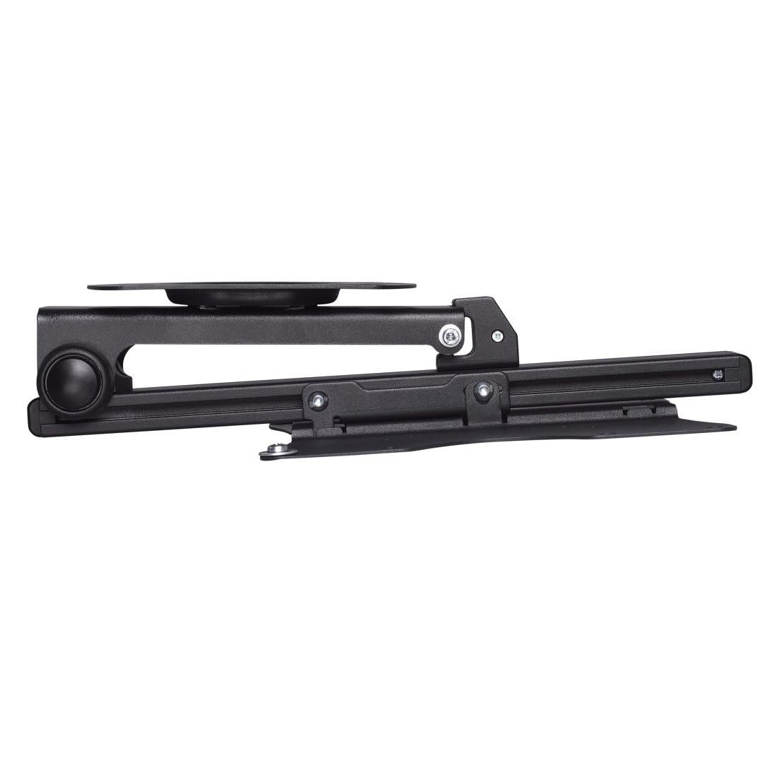 Hama Support TV Plafond Pivotant Réglable en Hauteur Garantie 10 Ans (TV 19" à 46", 117cm 20kg Max, Inclinaison -90°,Pivotable 100°, VESA 200x200 Max, Easy Fix, Chevilles Fischer) Noir