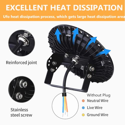 Led High Bay Light, 100W 10000Lm Super Bright Ufo High Bay Led Lights, 6500K Led Shop Lights, Ip54 Warehouse Lights Area Light Fixture Commercial Bay Lighting Bay Lights For Garage Barn Workshop-10 #TOP6