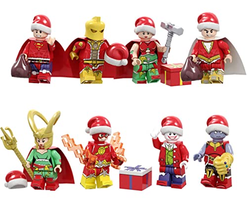 HQSGDMN 8-teilige Minifiguren Weihnachts-Adventskalender-Sammlung Minifiguren-Set Sammlung Custom Collection Minifiguren…