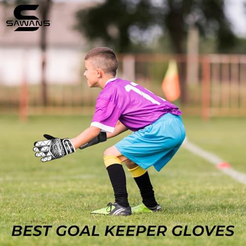 Football Goalkeeper Gloves For Boys kids Children Youth Training Gloves Soccer Goalie Goalkeeping Wrist Protection Grip Palms Adults Men (Black, Size 7 (S/M) Adult) Football Goalkeeper Gloves For Boys kids Children Youth Training Gloves Soccer Goalie Goalkeeping Wrist Protection Grip Palms Adults Men (Black, Size 7 (S/M) Adult)