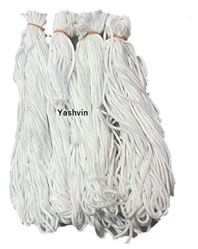 W_@Religious White Nazar Thread Handwork Knot White Dhaga Thread Suraksha 10 Meter_W07