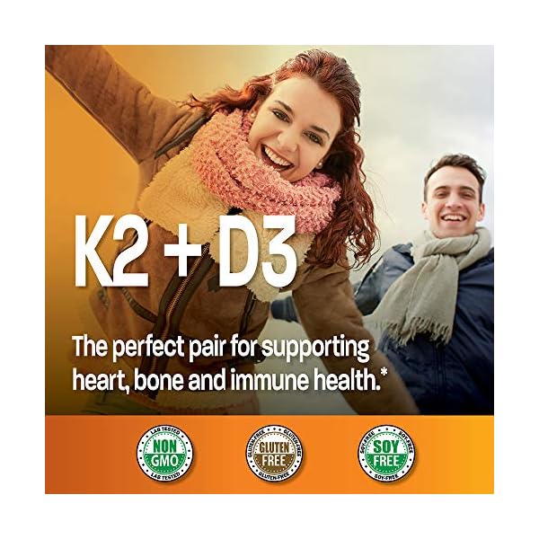 Vitamin-K2-MK7-with-D3-Supplement-Bone-and-Heart-Health-Non-GMO-Formula-5000-IU-Vitamin-D3-90-mcg-Vitamin-K2-MK-7-Easy-to-Swallow-Vitamin-D-K-Complex-120-Capsules Bronson Vitamin K2 (MK7) with D3 Supplement Non-GMO Formula 5000 IU Vitamin D3 & 90 mcg Vitamin K2 MK-7 Easy to Swallow Vitamin D & K Complex, 120 Capsules