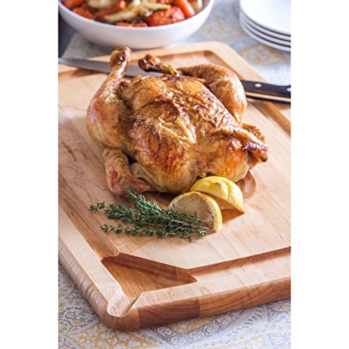 J.K. Adams 20-Inch-by-14-Inch Maple Wood Double-Sided Pour Spout Carving Board