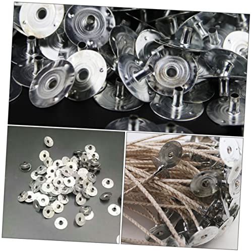 Base metálica para pabilo de vela 400 piezas miniatura 6