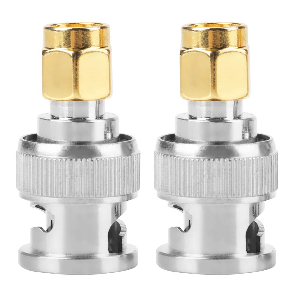 Marhynchus 2 Pieces BNC to SMA Type Adapters Fine Copper Gold Plated Core, for Test Equipment