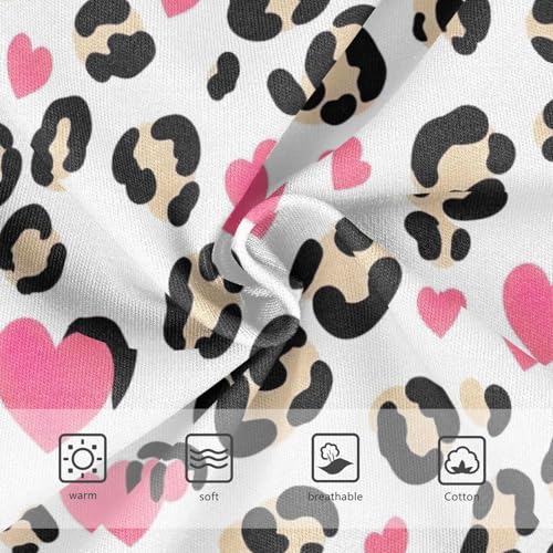 Black Beige Leopard Spots Toddler Girls Panties, Cotton Underwear Girls, 2T–8 Years3