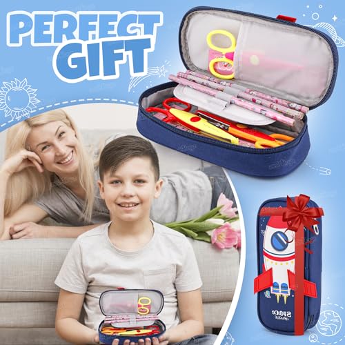 Image of Zest 4 Toyz Pencil Pouch for Boys for School | 3D Cover EVA Space Theme | Compass Box Organizer | Large Capacity Pencil Pouch Bag | Premium Stylish Pen Holder Pencil Box for Kids | Return Gifts