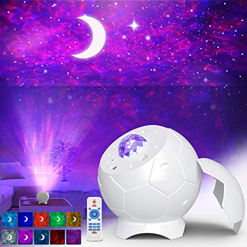 Proyector LED Fezax con luz estelar,relajante – 28 modos control remoto – con altavoz Bluetooth