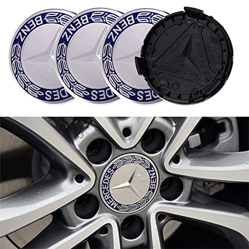 4 Stück Nabendeckel für 75MM Radnabenkappen Felgendeckel Felgenkappen Nabenkappen Wheel Caps Radnabenabdeckun