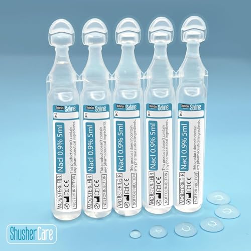 Image of Saline Ampoules Saline Solution, Sodium Chloride 0.9%, 20 Count (5mL Each)
