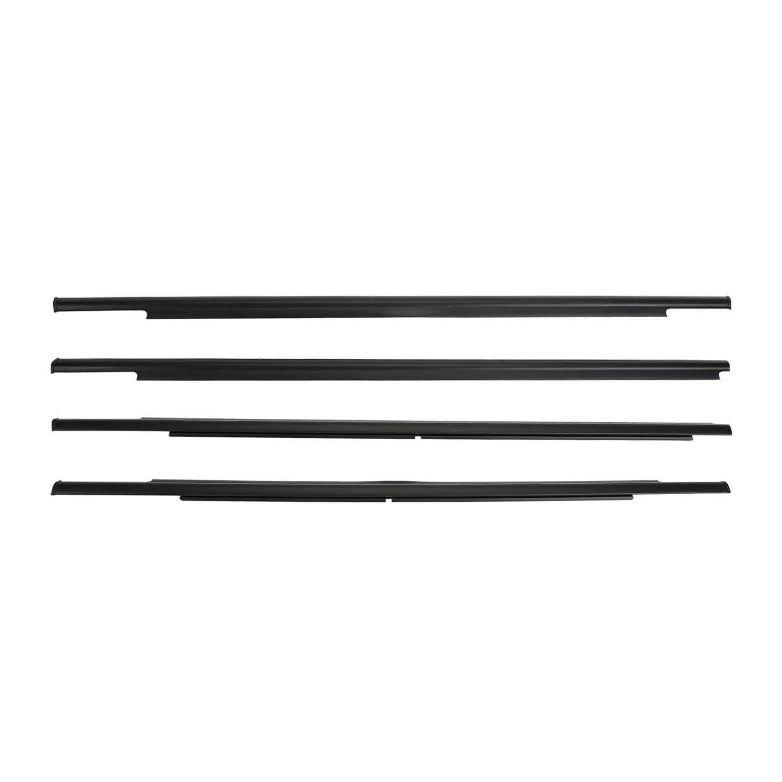 Watjcse Black 07-12 4Pcs Window Outer Weatherstrip Side Door Moulding Seal Belt Compatible With Mitsubishi Outlander 2007-2018