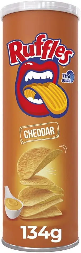 Salgadinho a Base De Batata Cheddar Ruffles Tira Onda Elma Chips Tubo 134G