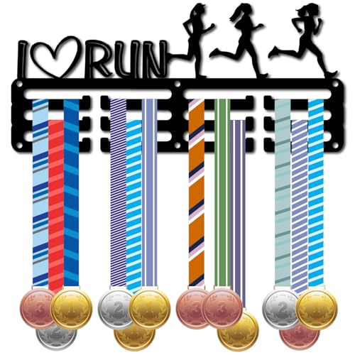CREATCABIN Porte Médailles Course Support Mural Médailles Sport Cadre Fer Décoration avec 3...