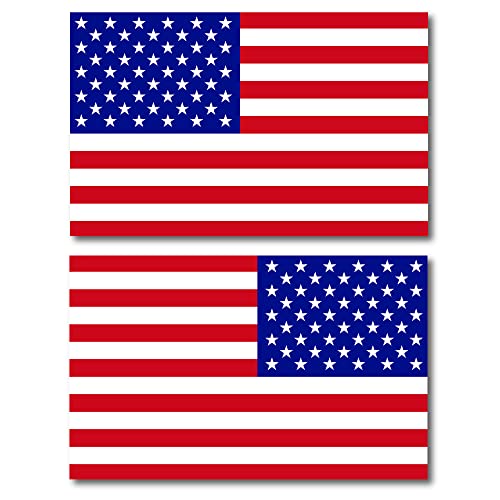 Image of Magnet Me Up Patriotic American Flag Magnet Decals, Opposing 2 Pack, 5x8 Inches, Heavy Duty Automotive Magnet for Car Truck SUV, Any Magnetic Surface, Showcase Your Patriotism, Crafted in USA