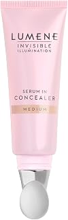 Lumene Invisible Illumination Serum in Concealer - Vitamin E Hydrating Concealer - Lightweight Color Corrector for Dark Circles - Multi-Use Makeup Hybrid - Medium (10ml)